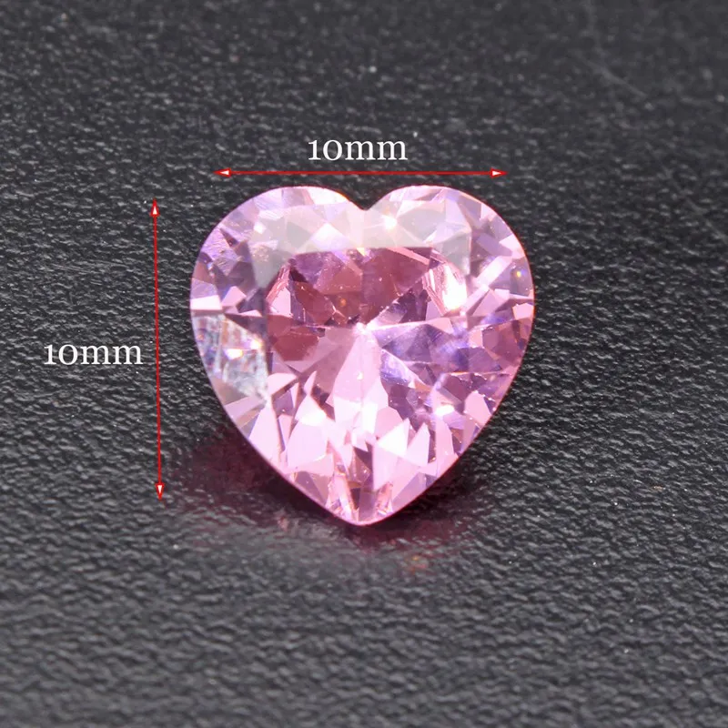 KIWarm 10x10 мм 5.51ct светильник с розовым сапфиром ограненным сердцем VVS незакрепленным
