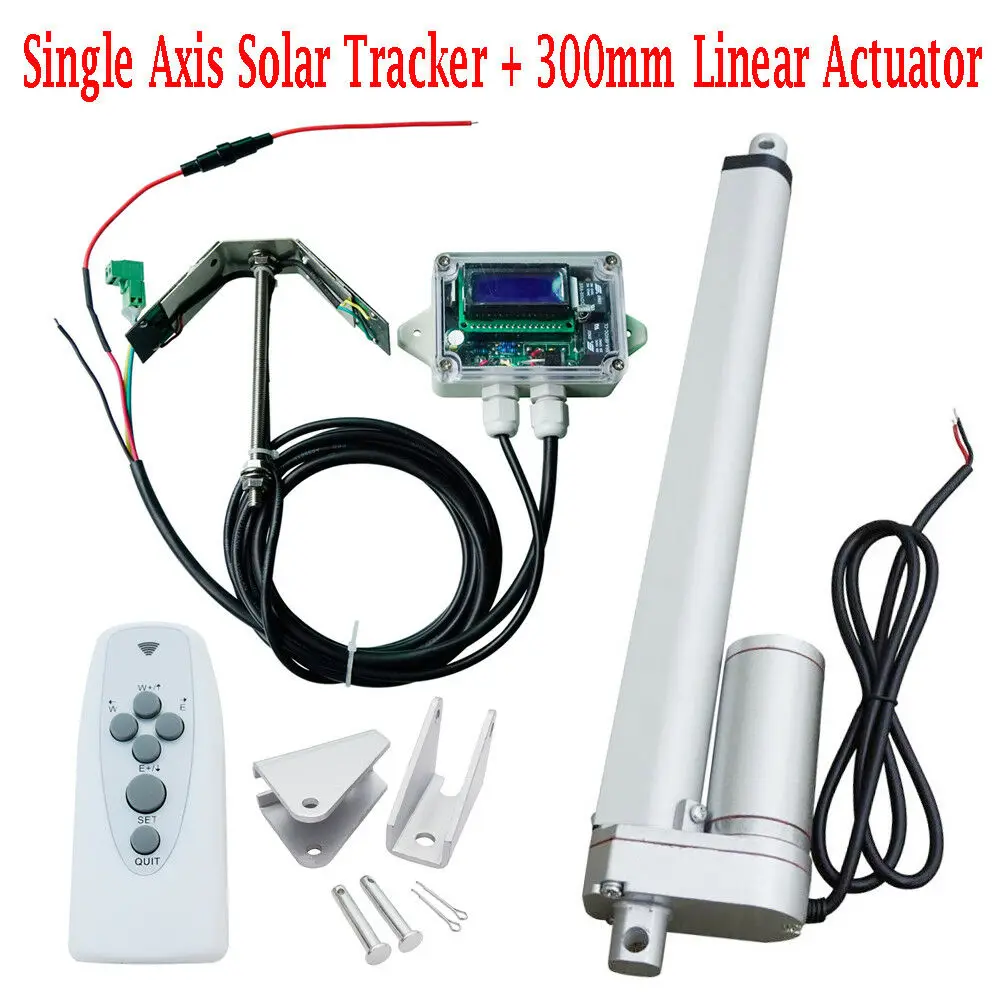 

Single Axis Tracker Solar Panel Tracking System + 300mm Linear Actuator Kit