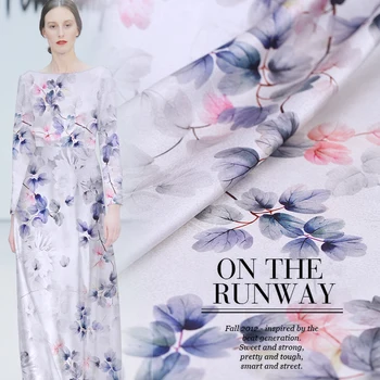 

108cm silk stretch satin fabric meter 19mm digital inkjet silk fabric satin shirt dress print fabric wholesale silk cloth