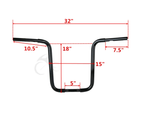 Мотоцикл 1" Rise 1-1/4" Ape вешалка руль для Harley Sportster XL 883 1200 FLST FXST на заказ