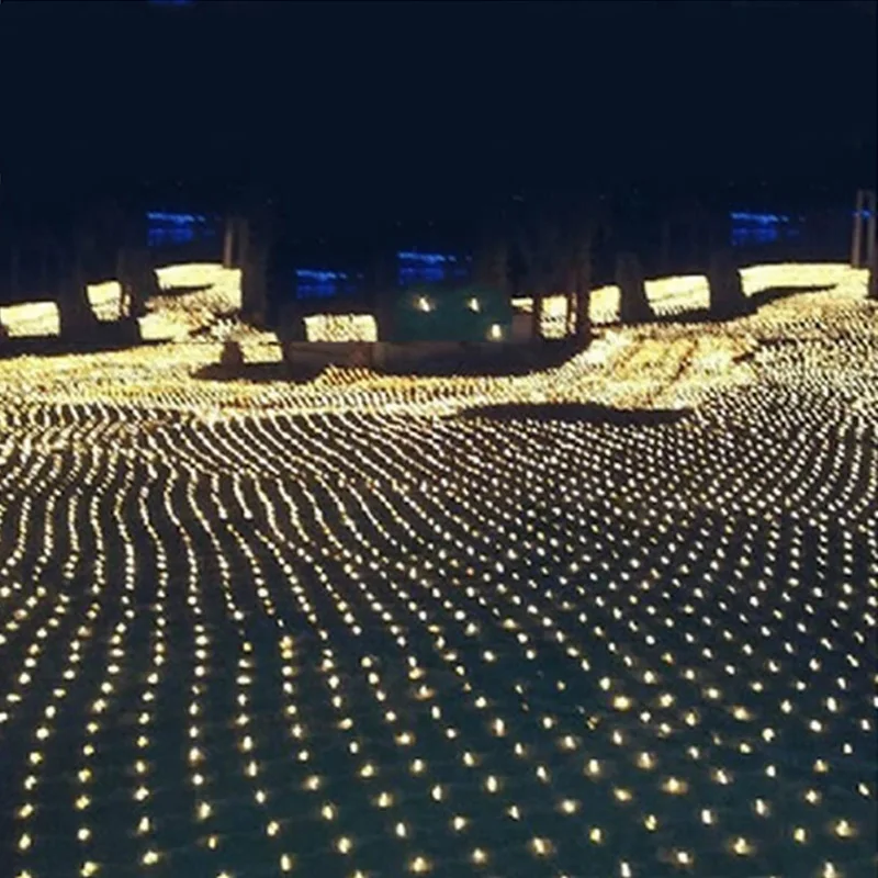 

LED Net Christmas Lights 3 colours to Choose Outdoor 220V EU Plug Waterproof LED Net Light 1.5*1.5M /2*2M /3 x2M/6*4M