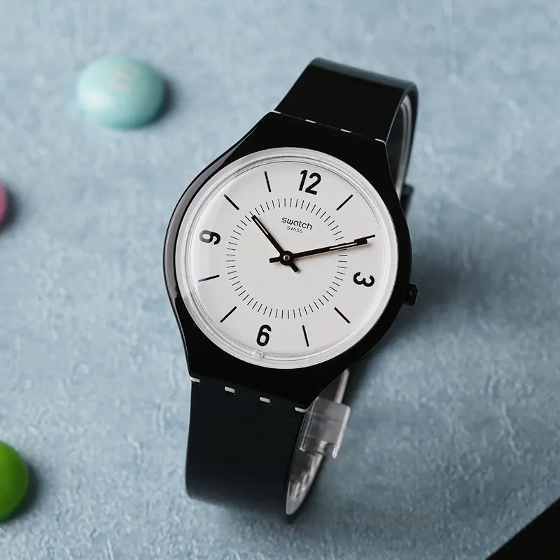 

Swatch Watch SKIN Collection Fashion Black Quartz Watch SVOB101