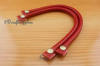 

Purse leather handles handbag handle bag handle 13 3/4 inch a pair red CK62B