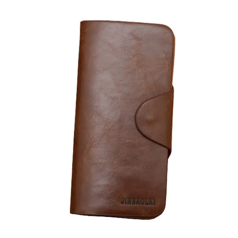

Long style Luxury Mens Leather Long Wallet Pockets ID Card Clutch Bifold Purse PU Male Wallets Short Coin Pocket Bag Pocket