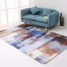 Абстрактный художественный геометрический коралловый принт прямоугольный ковер моющийся и Противоскользящий коврик для спальни/гостиной/дивана/чайный коврик для стола