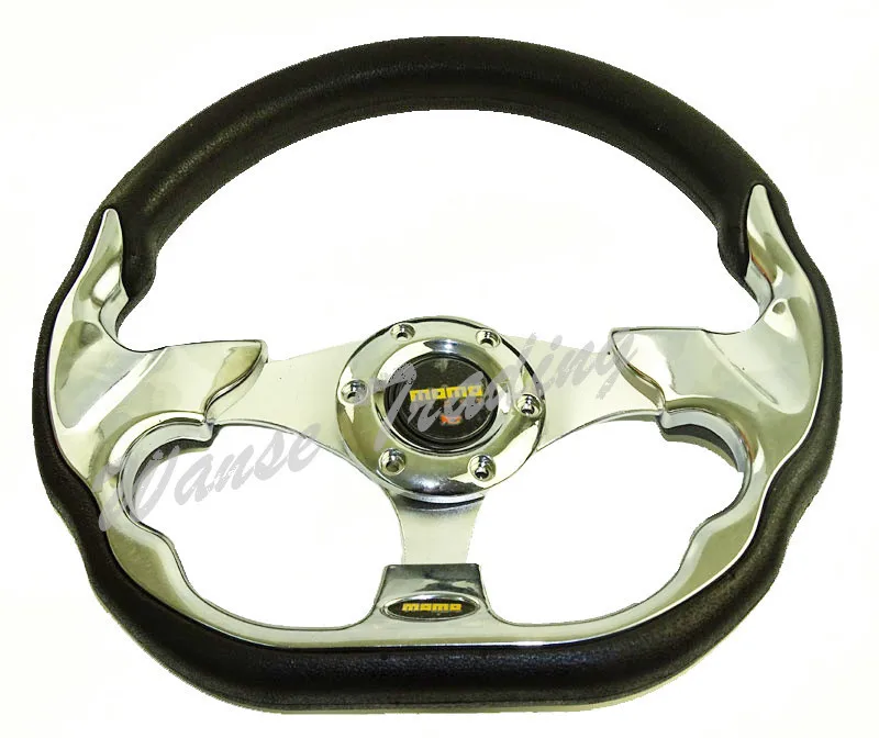 320mm Universal PU Leather Racing Sports Auto Car Steering Wheel with