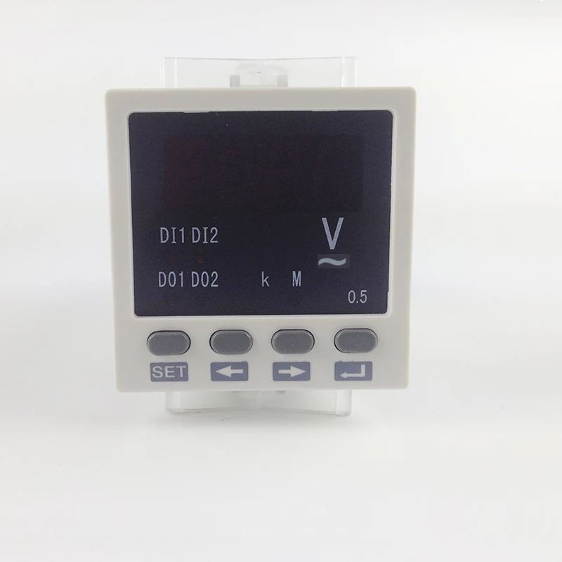 

Free shipping ! single Phase AC 48*48mm mini Voltage Meter, 220V power supply ,voltage instrument LED display digital V meter