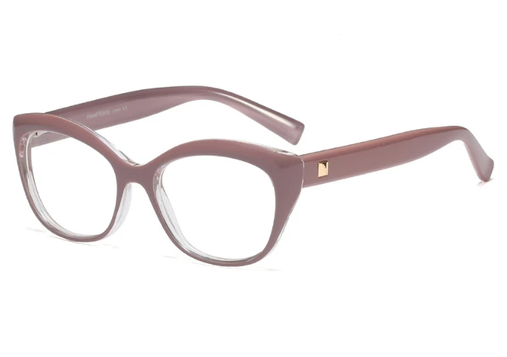 Кошачий глаз очки оправа для мужчин и женщин Оптические модные компьютерные очки 45675 - Цвет оправы: C3 khaki clear