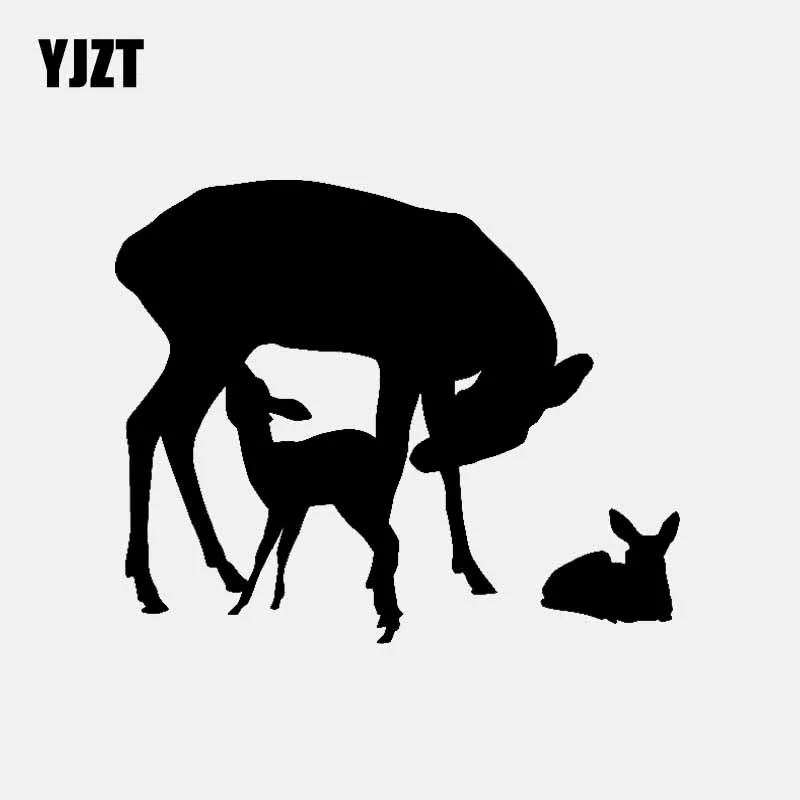 Интересная виниловая наклейка YJZT 14 8 см * 12 3 на машину с изображением оленя