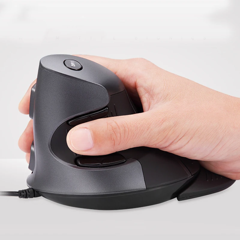 Original Delux M618 Wired Ergonomic Vertical Mouse USB Optical Right