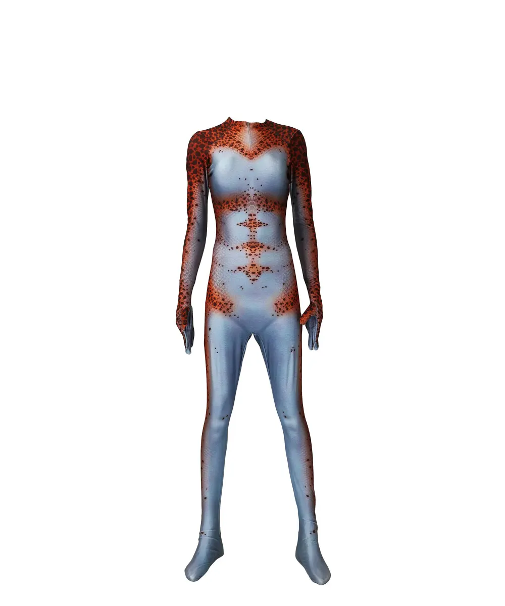 

Adult Women Kids High Quality Predator Cosplay Costume With 3D Print Predator Basic Bodysuit Halloween Jumpsuits