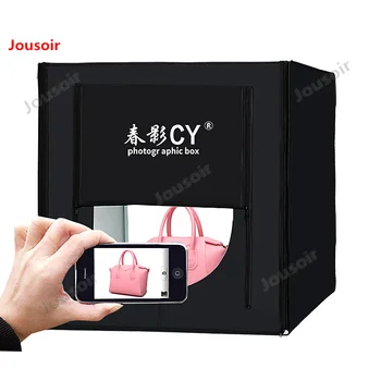

LED small studio set 80*80cm Mini soft light box simple photo photo Lightbox equipment Props CD50 T03