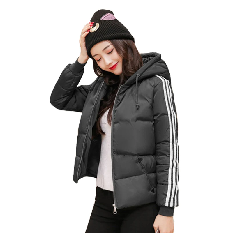 

2018 New Winter Jacket Women Fashion Coat Padded Solid Hooded Jacket Outwear High Quality Slim Parka Women's Clothing