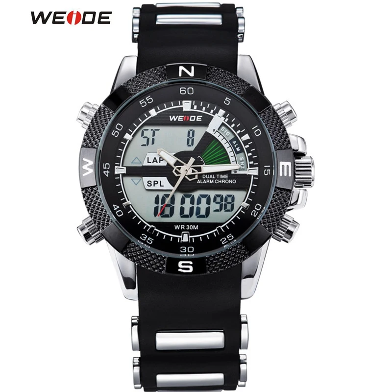 

Weide Men's Casual Watch Hodinky Digital LCD Watches With Alarm Black Light Sports Waterproof Quartz Men's Wrist Watch Sports