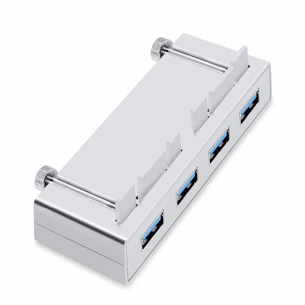Высокая Скорость 4 Порты USB 3.0 концентратор с 2-футов кабель Портативный Алюминий