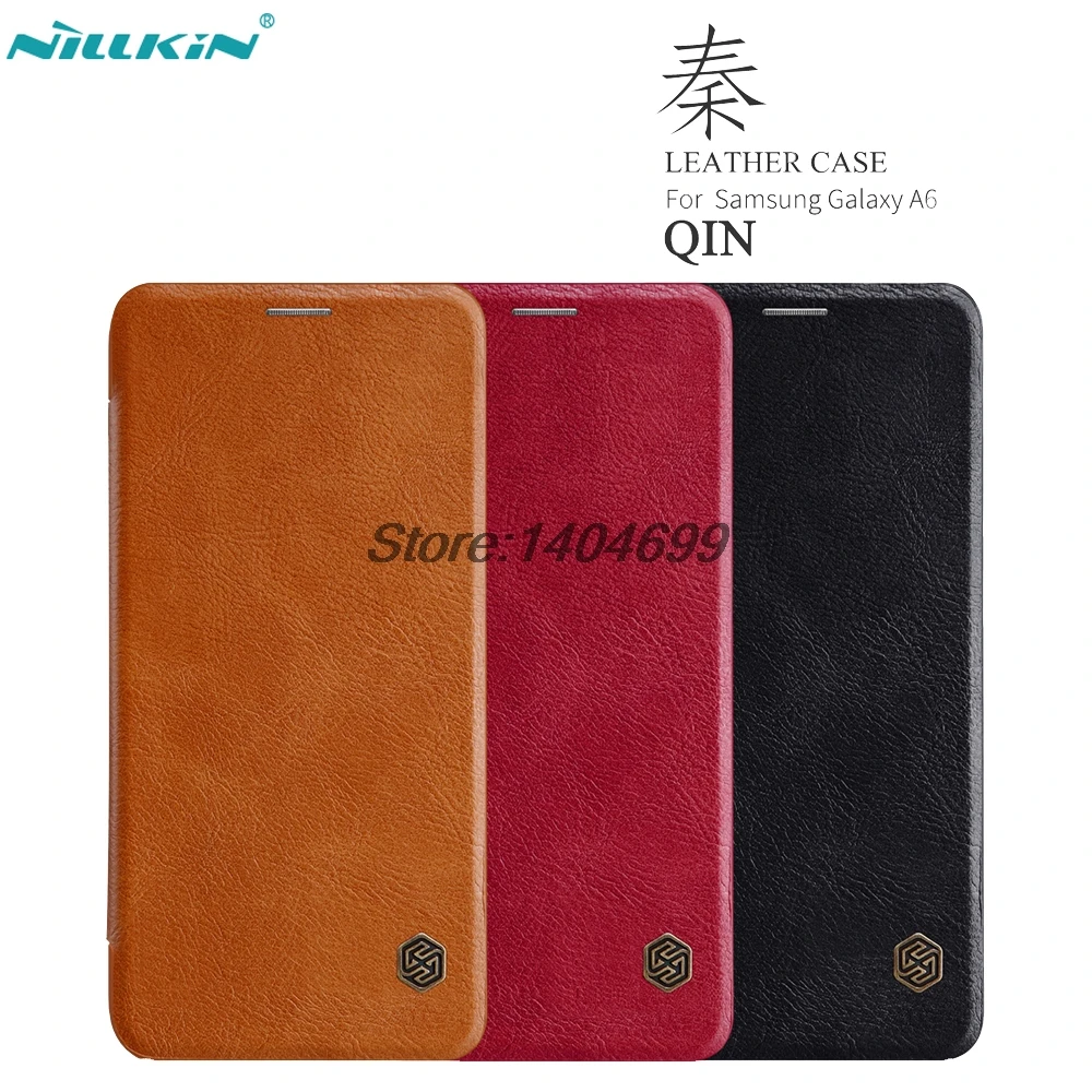 sFor Samsung Galaxy A6 2018 Flip Case Nillkin Qin PU Leather Cover For | Мобильные телефоны и аксессуары