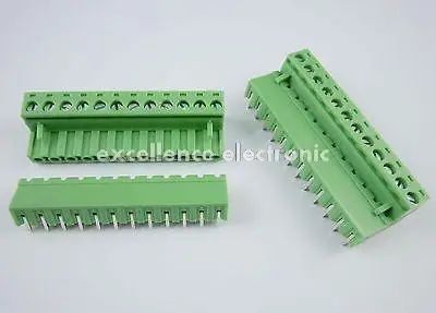 

10Pcs 5.08mm Pitch Right Angle 12 pin 12 way Screw Terminal Block Plug Connector 2EDG