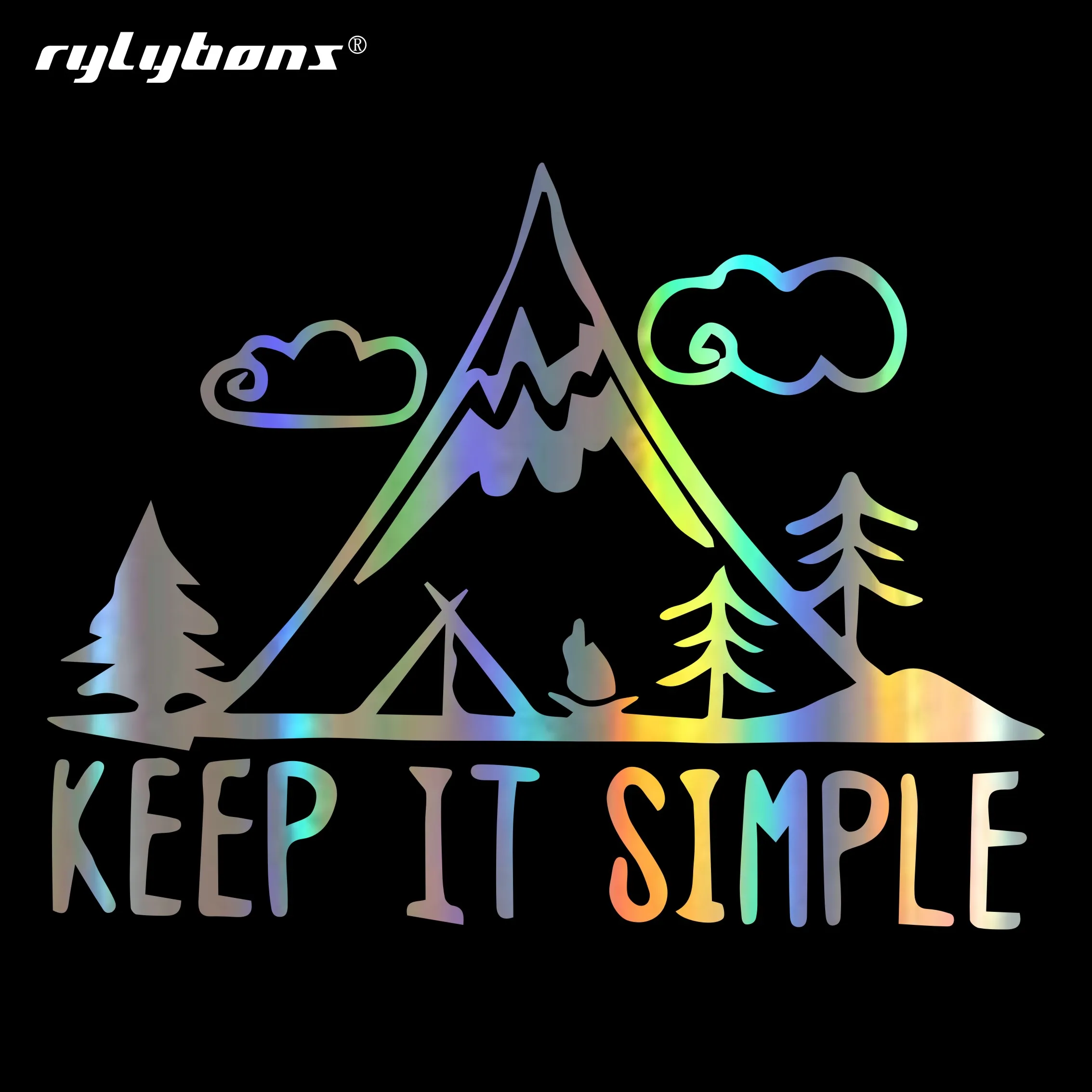 

Car Sticker Camping In Mountain Keep It Simple Decals Car Stickers Decals Car Styling Decoration Door Body Window Vinyl Sticker