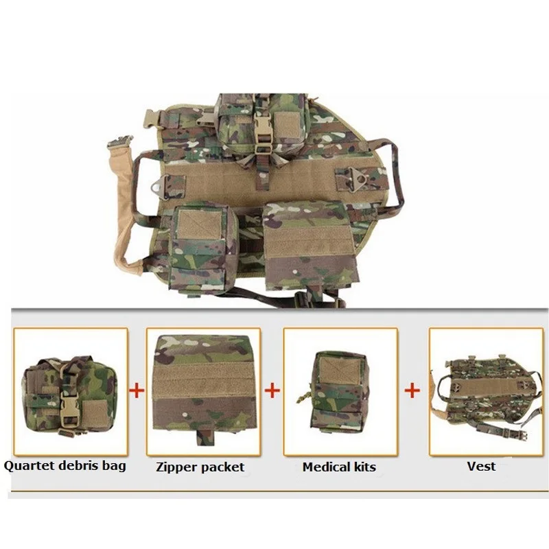 Открытый Защиты 5.111 Армии Тактические Жилеты Собаки Военная Одежда Для Собак Несущие Ремни SWAT Обучение Собаки спасательные Molle Жилет Тактическая одежда для собак