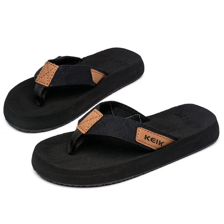 High Quality Popular Outdoor Beach Flat Sandals Man Slippers Mens Rubber Sole Orthotic Flip Flops (1)