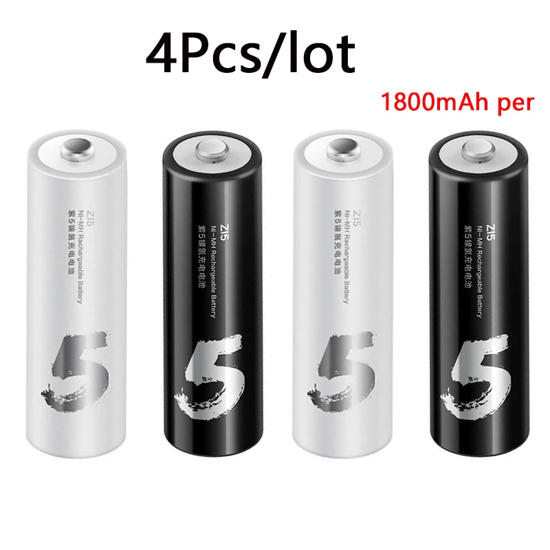 Xiaomi ZMI ZI7 ZI5 AAA AA 700mAh 1800mAh 1.2V Rechargeable Ni-MH Battery Xiaomi ZIM Power Bank Battery Pack mihome mijia (20)