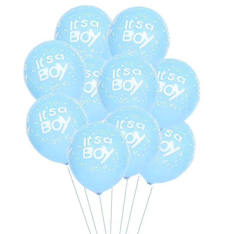 10 шт./лот 12 дюймов Детские шары для душа его мальчик это девушка с воздушными шарами пол раскрыть День Рождения украшения шар поставки