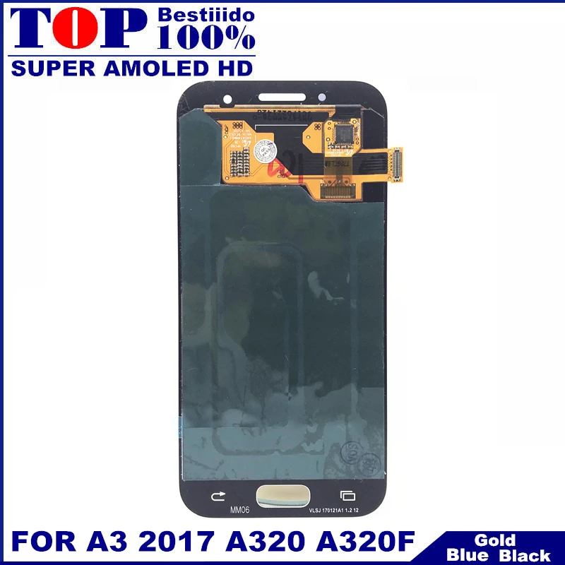 Сенсор Замена ЖК дисплей s для Samsung Galaxy A3 2017 a320 A320M A320Y SM A320F A320FD AMOLED Экран дисплея