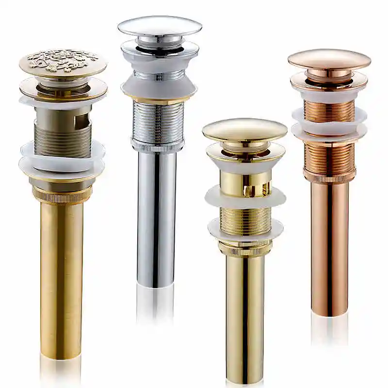 

Nice Without Overflow Brass Bathroom Lavatory Sink Pop Up Drain Bathroom Basin Sink Use Bathroom Products