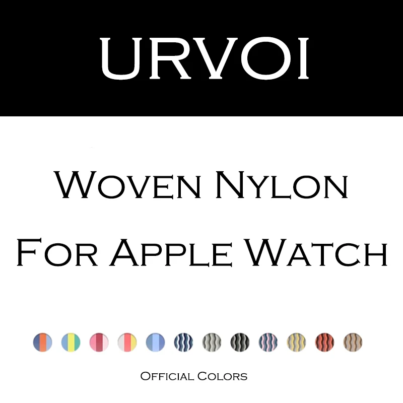 Ремешок URVOI для Apple Watch series 5 4 3 2 1 тканый нейлоновый ремешок для iWatch с классической пряжкой