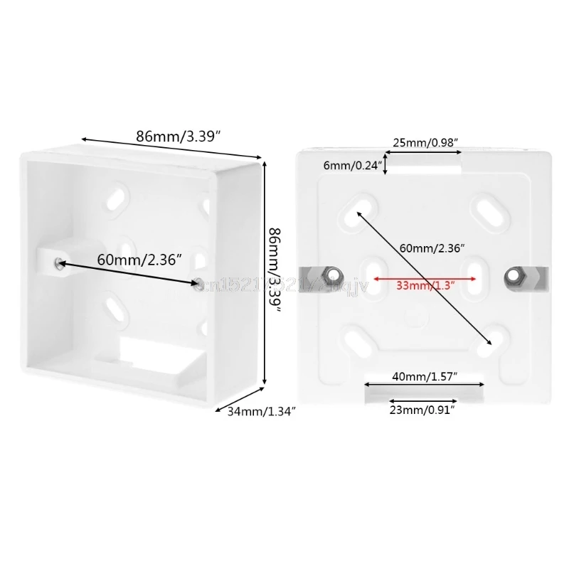 86*86 мм Настенная распределительная коробка для термостата белого цвета Установочная коробка для BOT-313WIFI термостат N05 Прямая поставка