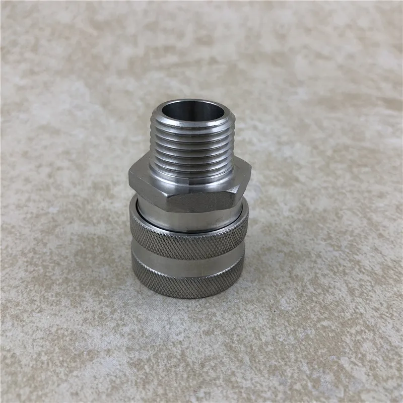 New Stainless Female Quick Disconnect Set, Homebrew Fitting, 12barb and 12NPT beer Quick Disconnect for home brewring (5)