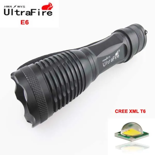 U-F E6 CREE xm-l T6 1600 люмен 5-Режим светодиодный фонарик (1x18650/ 3 АА)