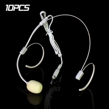 10 шт. Невидимый 3,5 мм разъем внешний винт замок на голову двойной ушной крючок гарнитура микрофон для беспроводной поясная рация