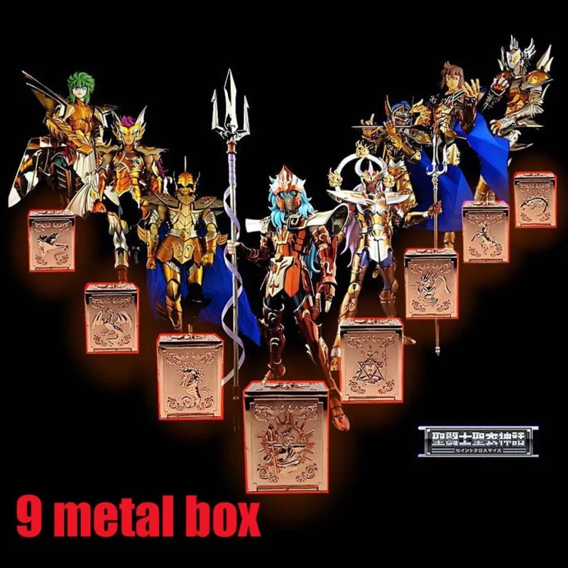 

Saint Seiya Myth Cloth Scale Poseidon Sea Metal Pandora Box + Wooden Box