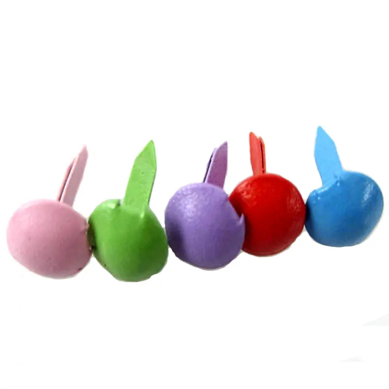 

500Pcs Mixed colors Pastel Metal Brads Craft Scrapbooking Card Making DIY Rivets Embellishment 9x5mm