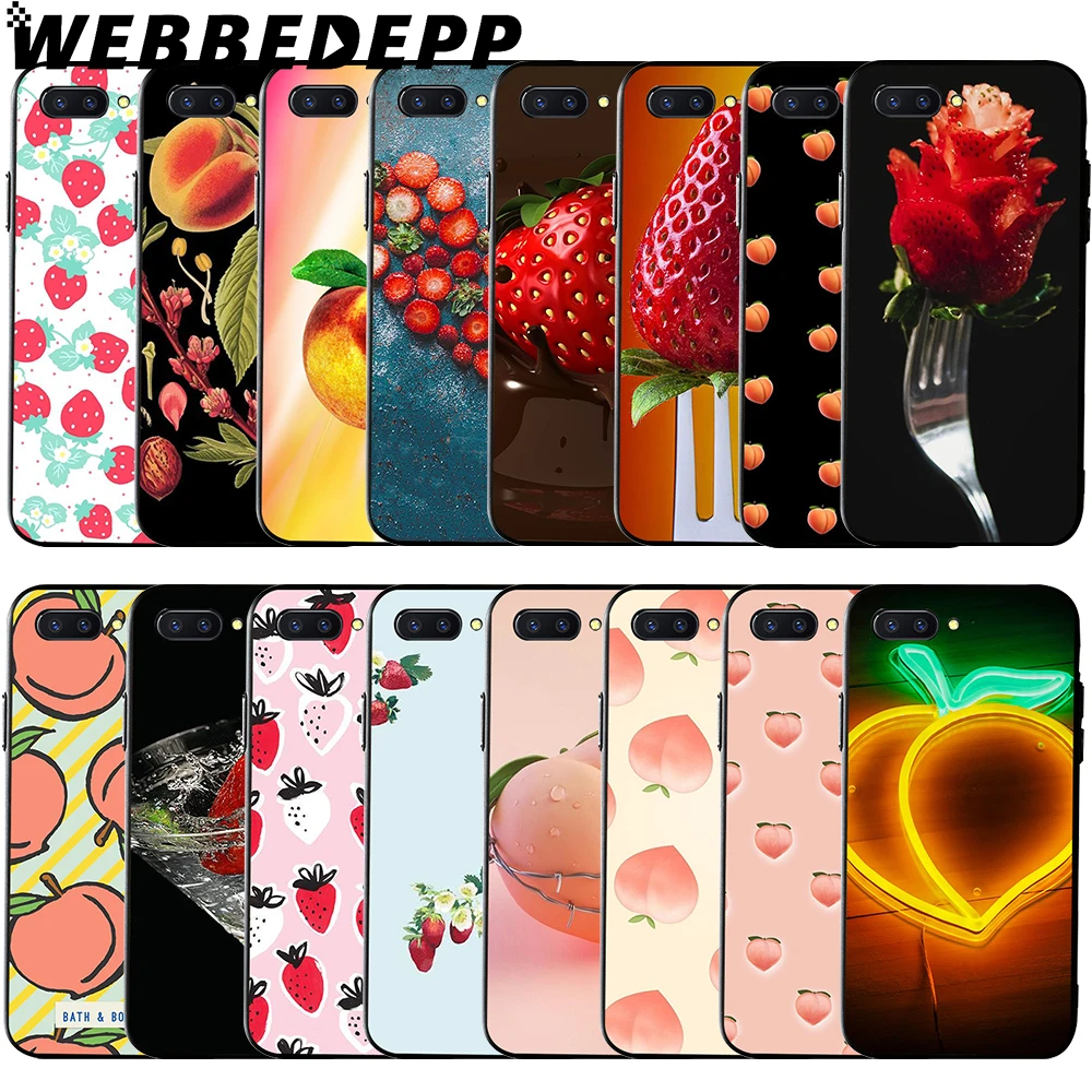 WEBBEDEPP мягкий чехол с изображением фруктов персика клубники для Huawei Honor 6 7A Pro 7C 8C 7X 8X
