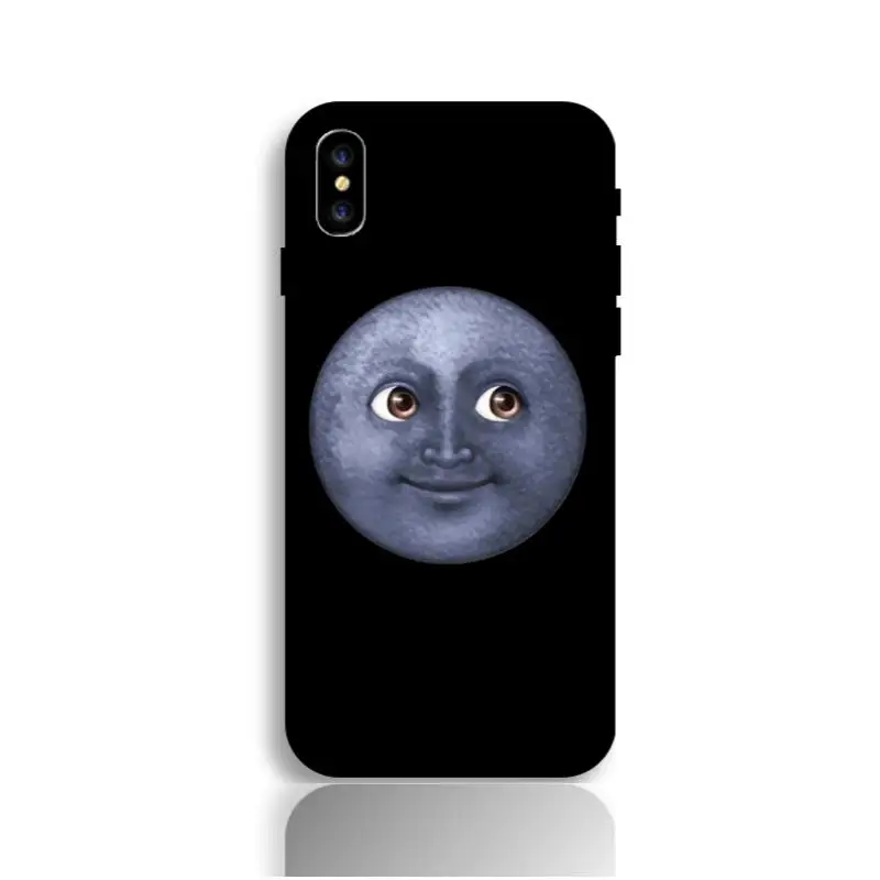 

BZWGL moon emoji ny for iPhone X 8 7Plus 7 6sPlus 6s 6Plus 6 5 5S SE Soft cover