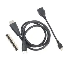 1 м 3-в-1 Mini HDMI Micro USB кабель GPIO заголовок Adapter Kit для Raspberry Pi Zero