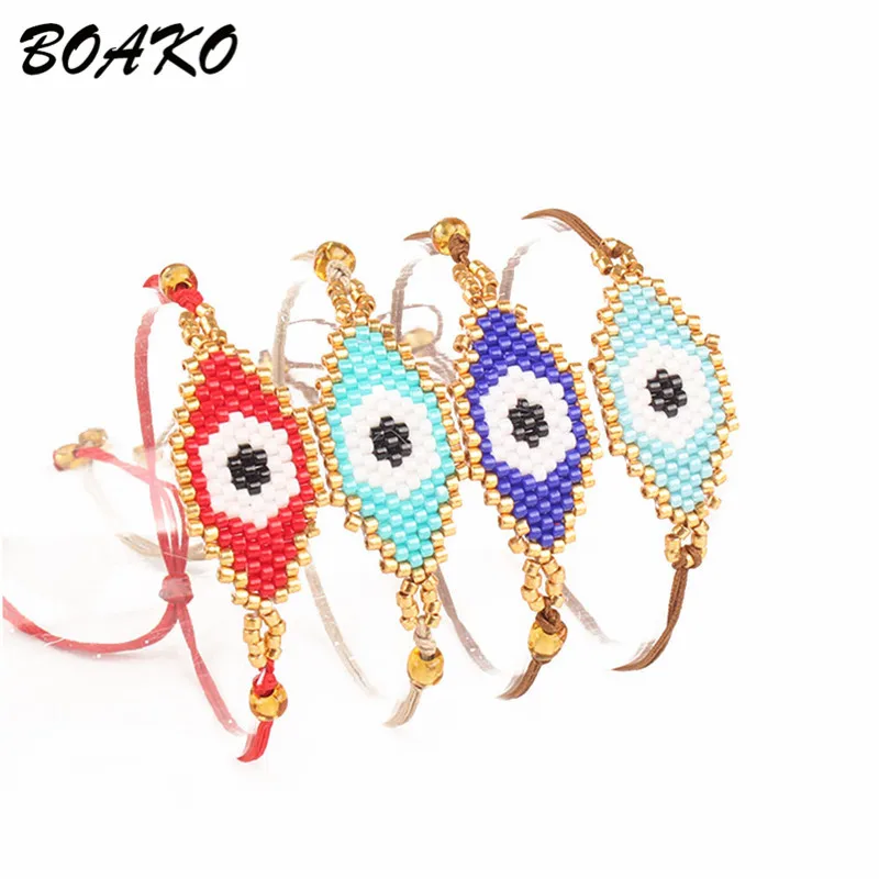 

BOAKO Turkish Lucky Evil Eye Bracelet for Women Thread Rope Bracelets & Bangles Couple Bracelet Bileklik Summer Jewelry Pulseras