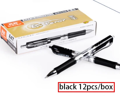 Нажмите гелевая ручка и гель для пополнения большая емкость leugth быстросохнущие воскресить 0.5 мм - Цвет: black 12pcs