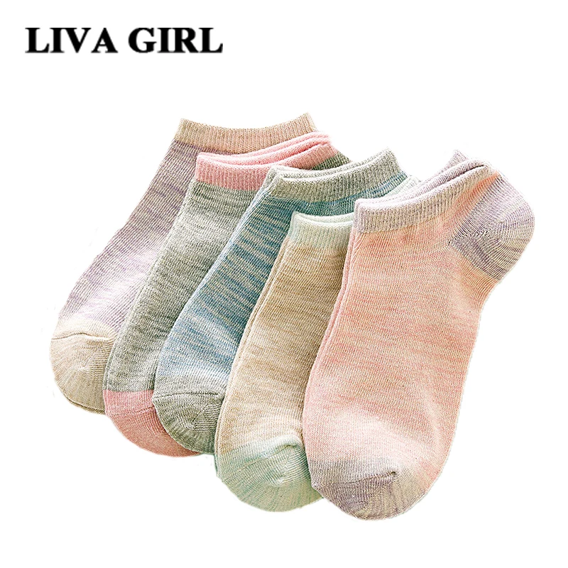 Liva Girl/Новинка 2017 года носки башмачки женские зимние теплые милые Башмачки из