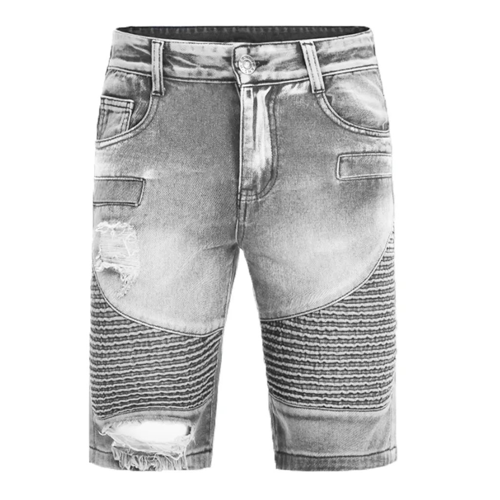 Новые мужские летние короткие джинсы мужские шорты скейт плиссированные Harlan модные джинсы 6,24