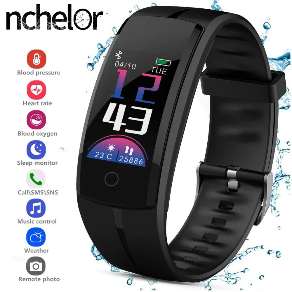

NEW Fitness Tracker QS100 Sport Watch IP67 Waterproof Smart Bracelet Band Activity Tracker Wristband with Blood Pressure Monitor