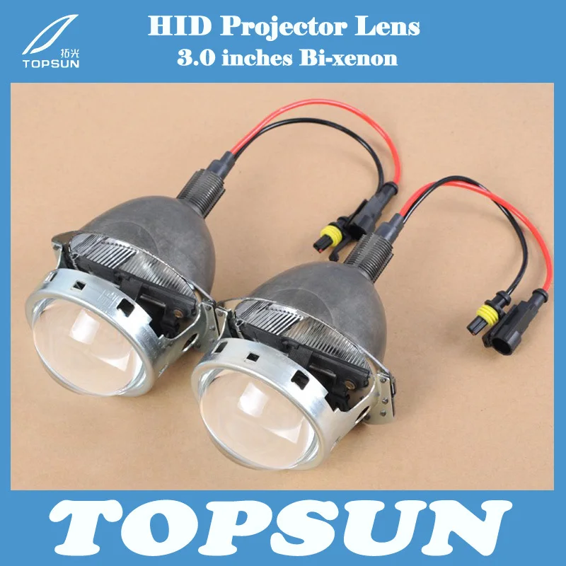 

Free Shipping Auto Parts 3.0 inch BI-XENON Q5 HID Projector Lens for H1 H4 H7 H11 9005 9006 Socket with 35W Special XENON Bulb