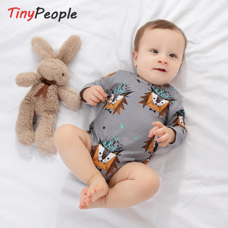TinyPeople 2020 милый детский комбинезон с героями мультфильмов хлопковый длинными