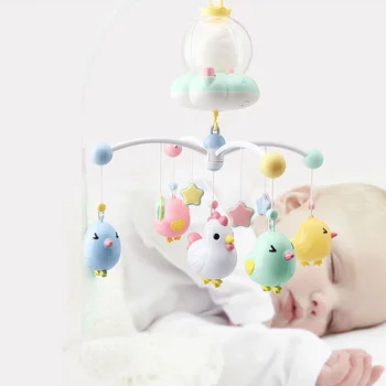 

Baby Rattles Crib Mobiles Toy With Music Box Night Light Holder Rotation Newborn Sleeping Bed Toys Infant Rattle Baby Toys