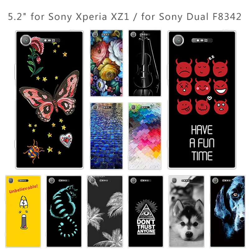 Мягкие силиконовые чехлы для Sony Xperia XZ1 5 2 дюйма задняя крышка телефона из