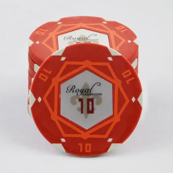 

25 pcs/set Poker Chips Texas Hold'em 14g Clay Round Royal Casino Coins Poker Wholesale
