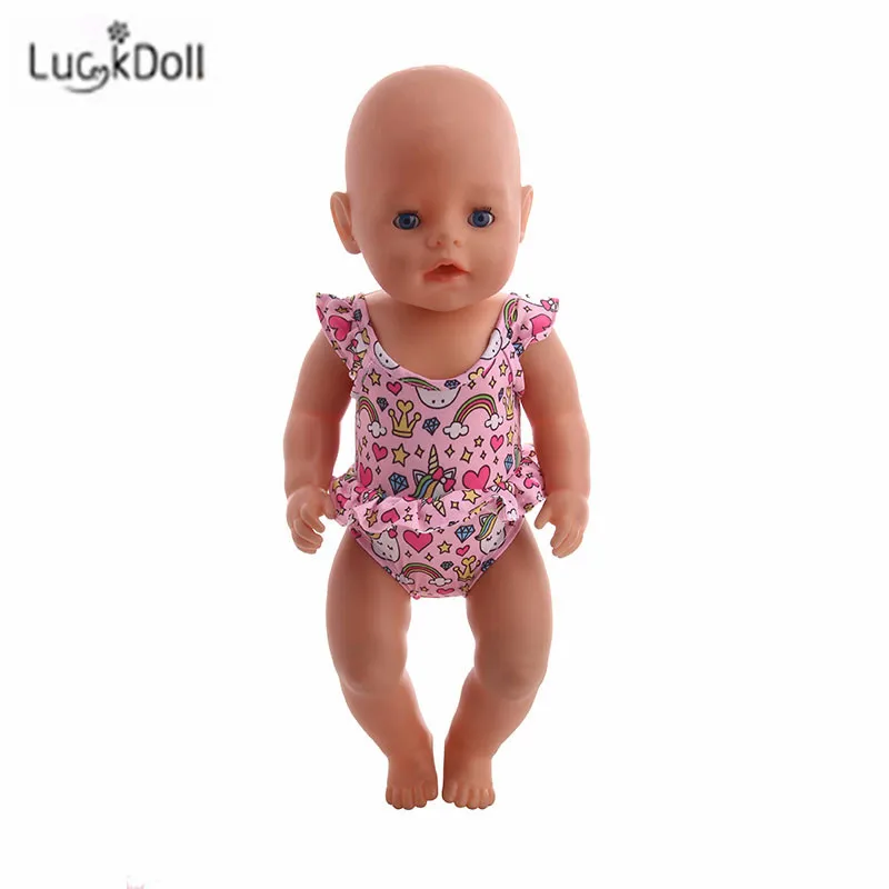 LUCKDOLL Купальник Модный костюм подходит 18 дюймов Американский 43 см Детские аксессуары для кукол, игрушки для девочек, поколение, подарок на день рождения