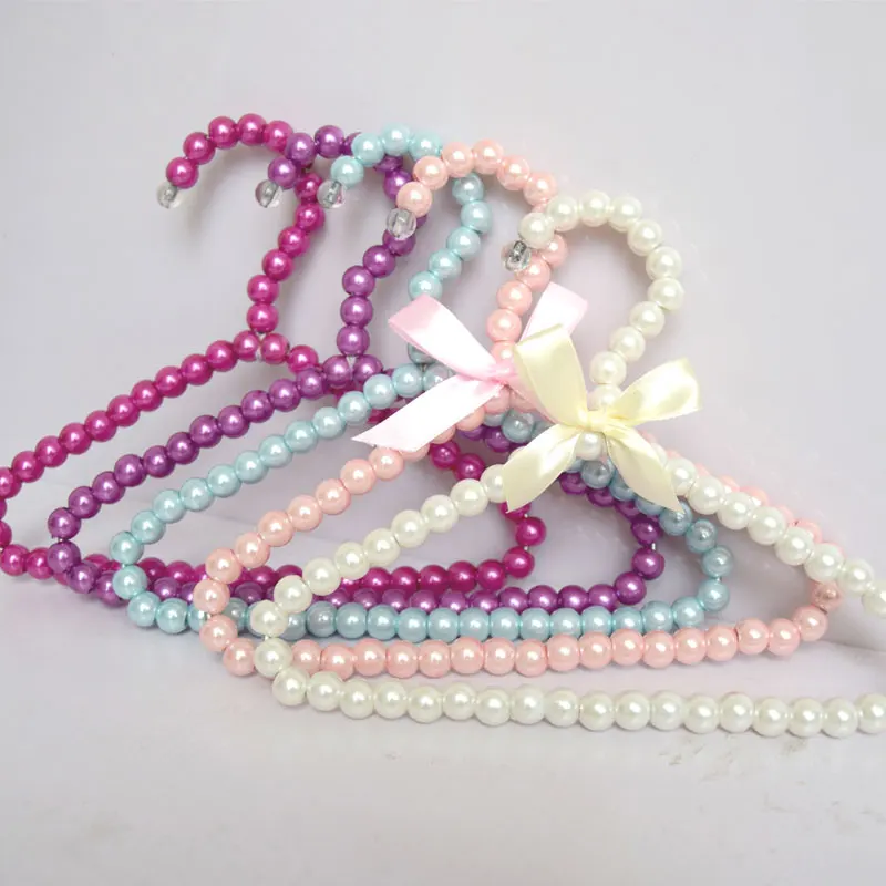 10PCS LOT 20cm children plastic pearl hanger font b pet b font dog hangers for clothes